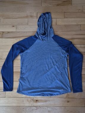 Under Armour Women's Size XL Blue Hooded Performance Long Sleeve